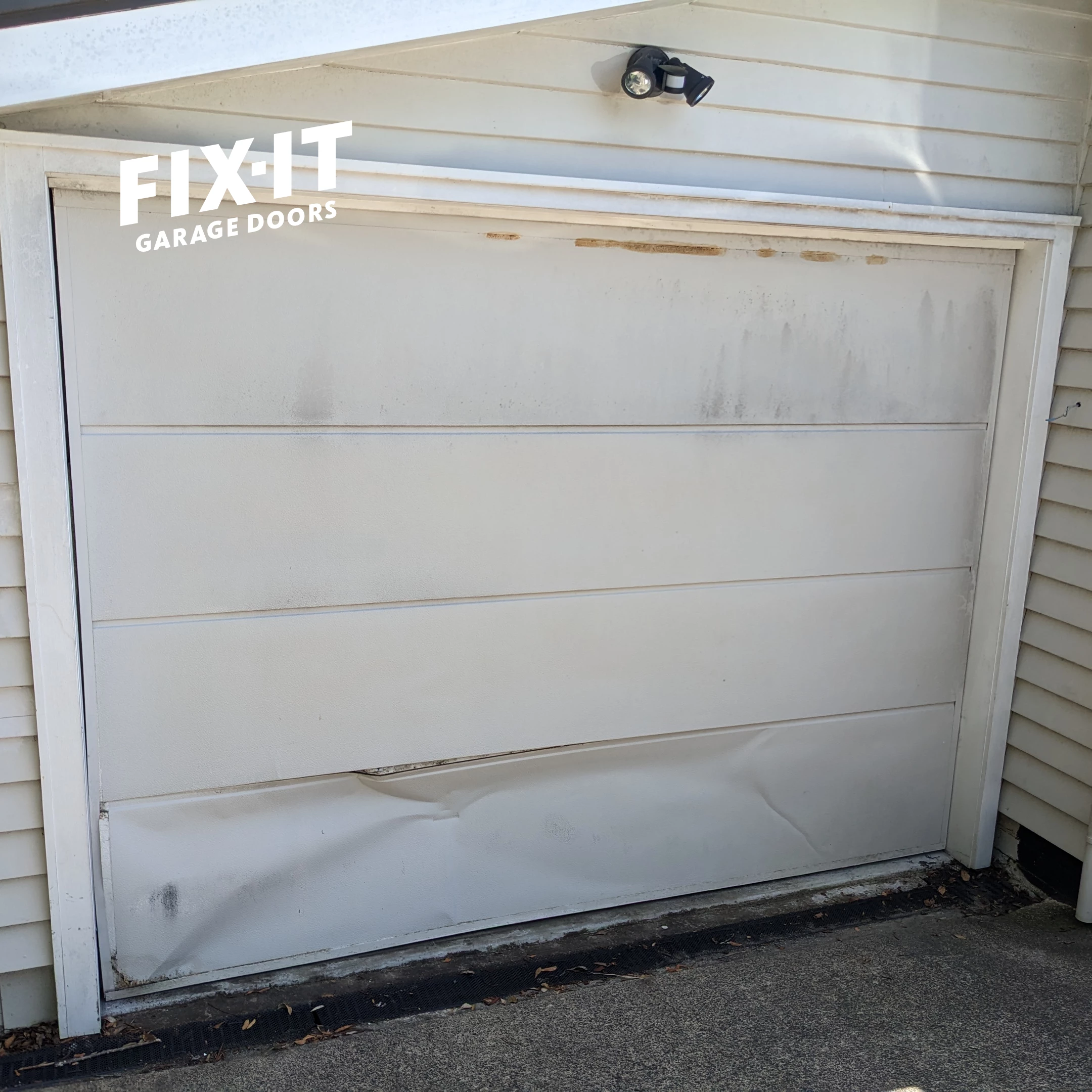 Tilt Door Panel Replacement Hibiscus Coast - Before